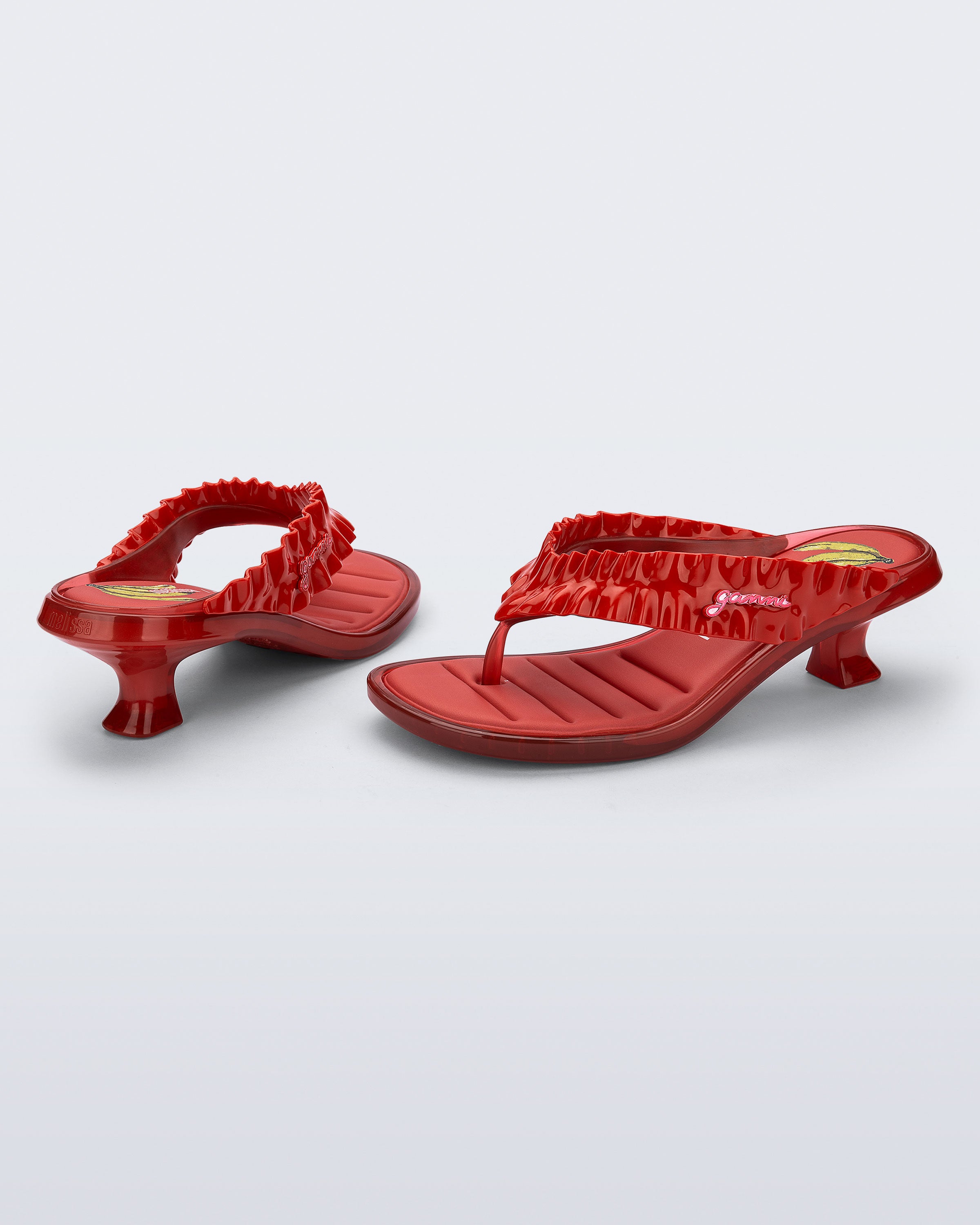 MELISSA THONG KITTEN HEEL + GANNI AD