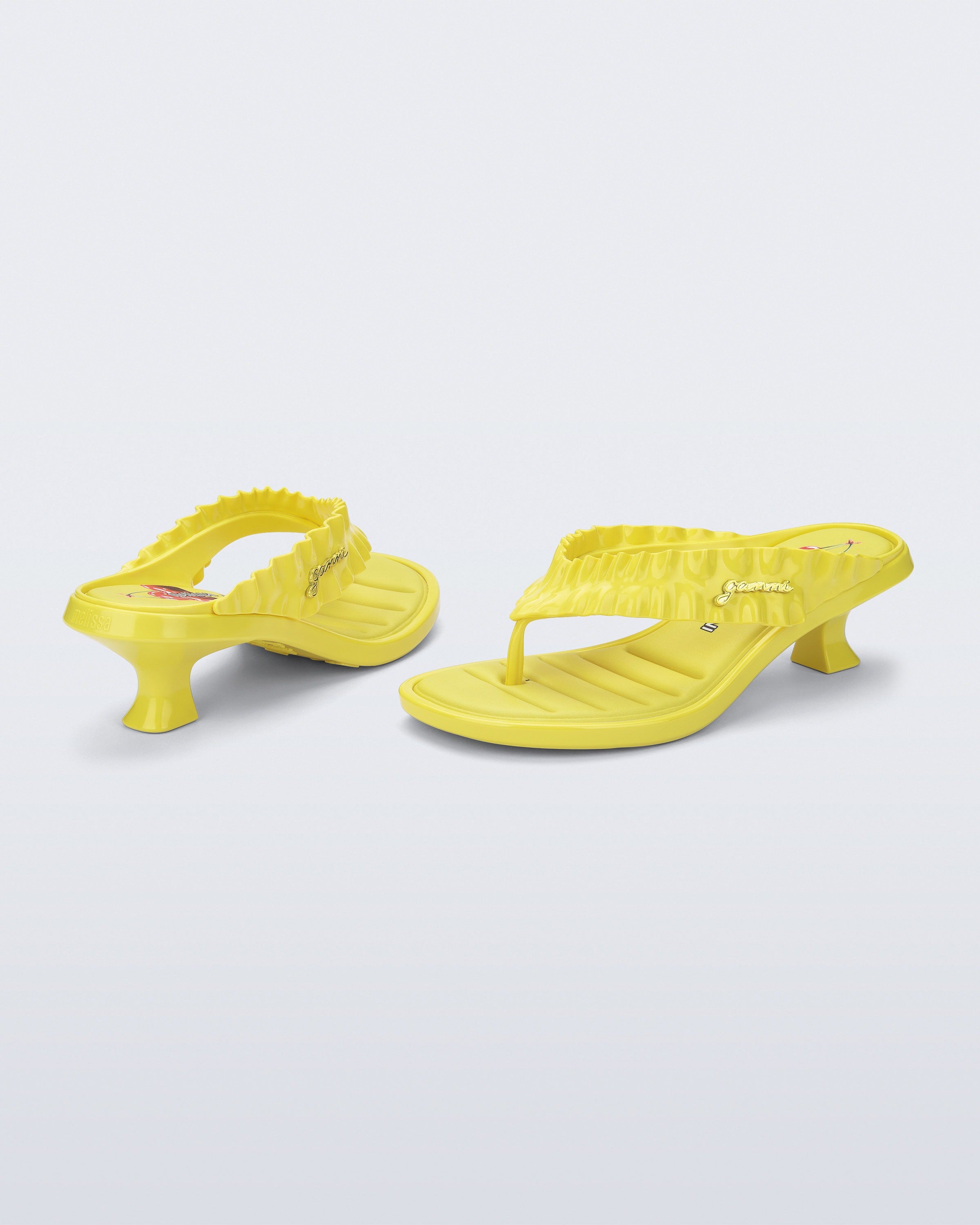 MELISSA THONG KITTEN HEEL + GANNI AD