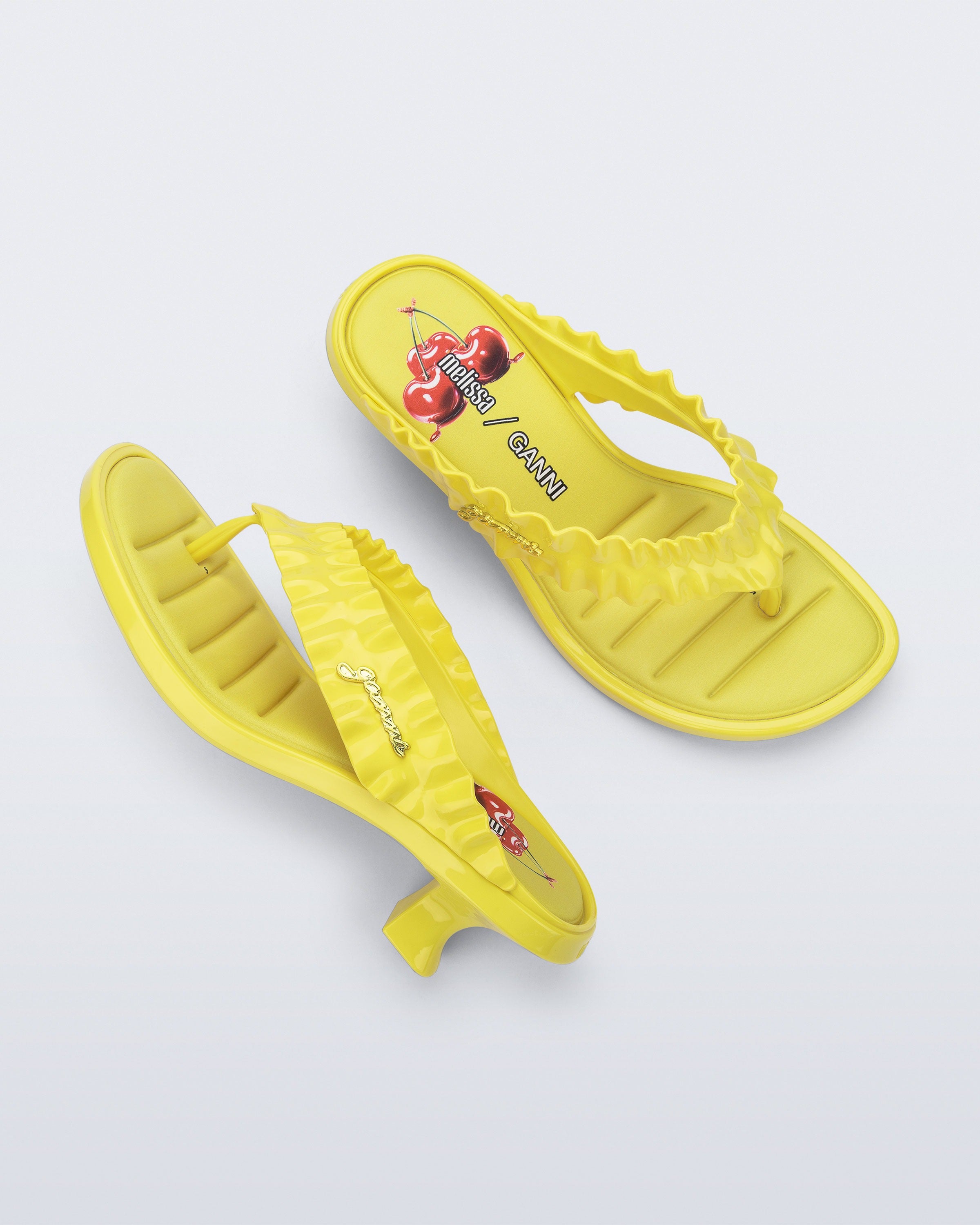 MELISSA THONG KITTEN HEEL + GANNI AD